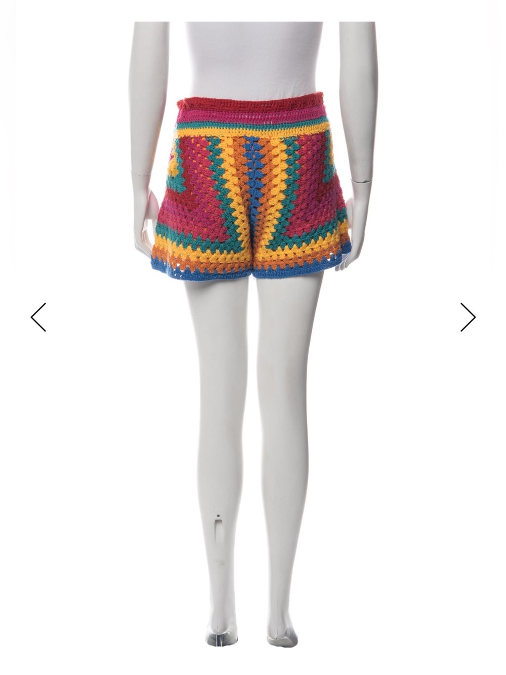 NWT FARM Rio Striped Scarf Crochet Shorts multi color  size small - Picture 4 of 15